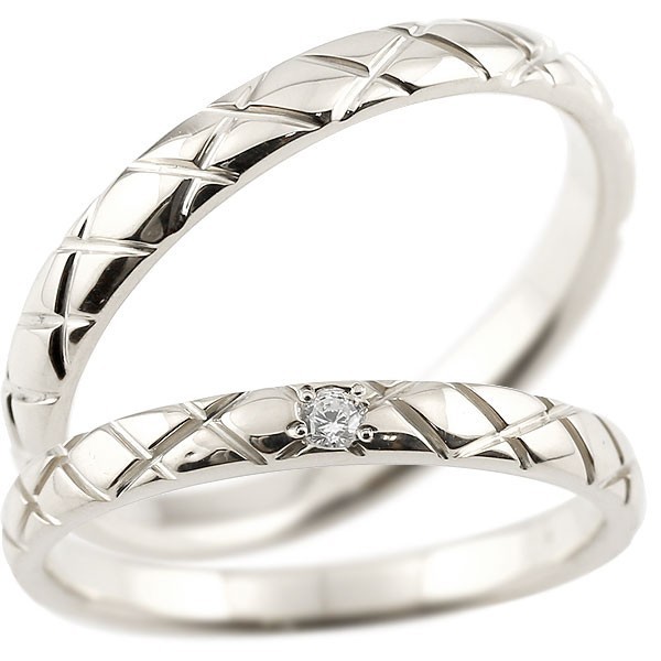 ペアリング ペア 結婚指輪 マリッジリング ダイヤモンド シルバー925 sv925 アンティーク 結婚式 ストレートシルバー ダイヤリング