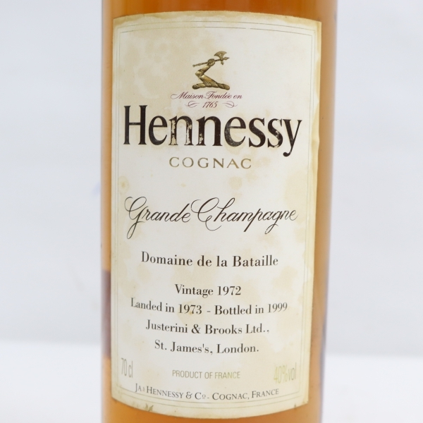 Hennessy(ヘネシー)グランド シャンパーニュ 1972-1999 40 Hennessy(ヘネシー)グランド シャンパーニュ 1972-1999 40