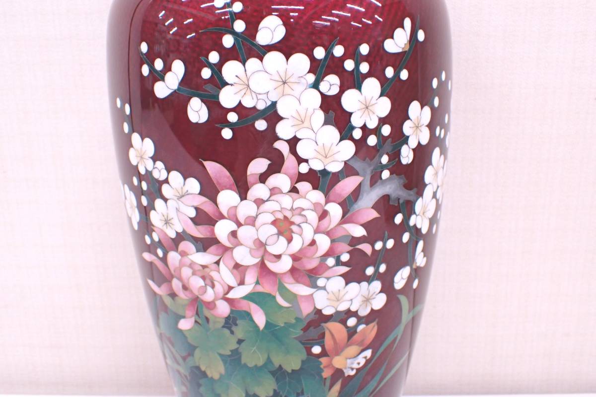 正規品販売! 七宝 花瓶 有線並形透釉三羽鶴 agapeeurope.org