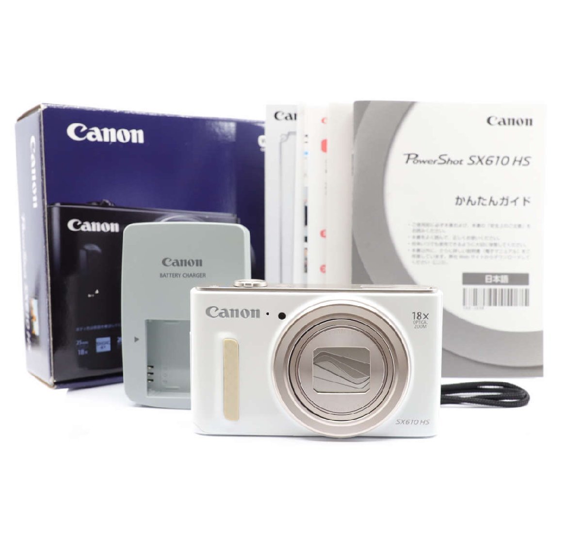 ほぼ新品>Canon デジタルカメラ PowerShot SX610 HS ホワイト 光学18