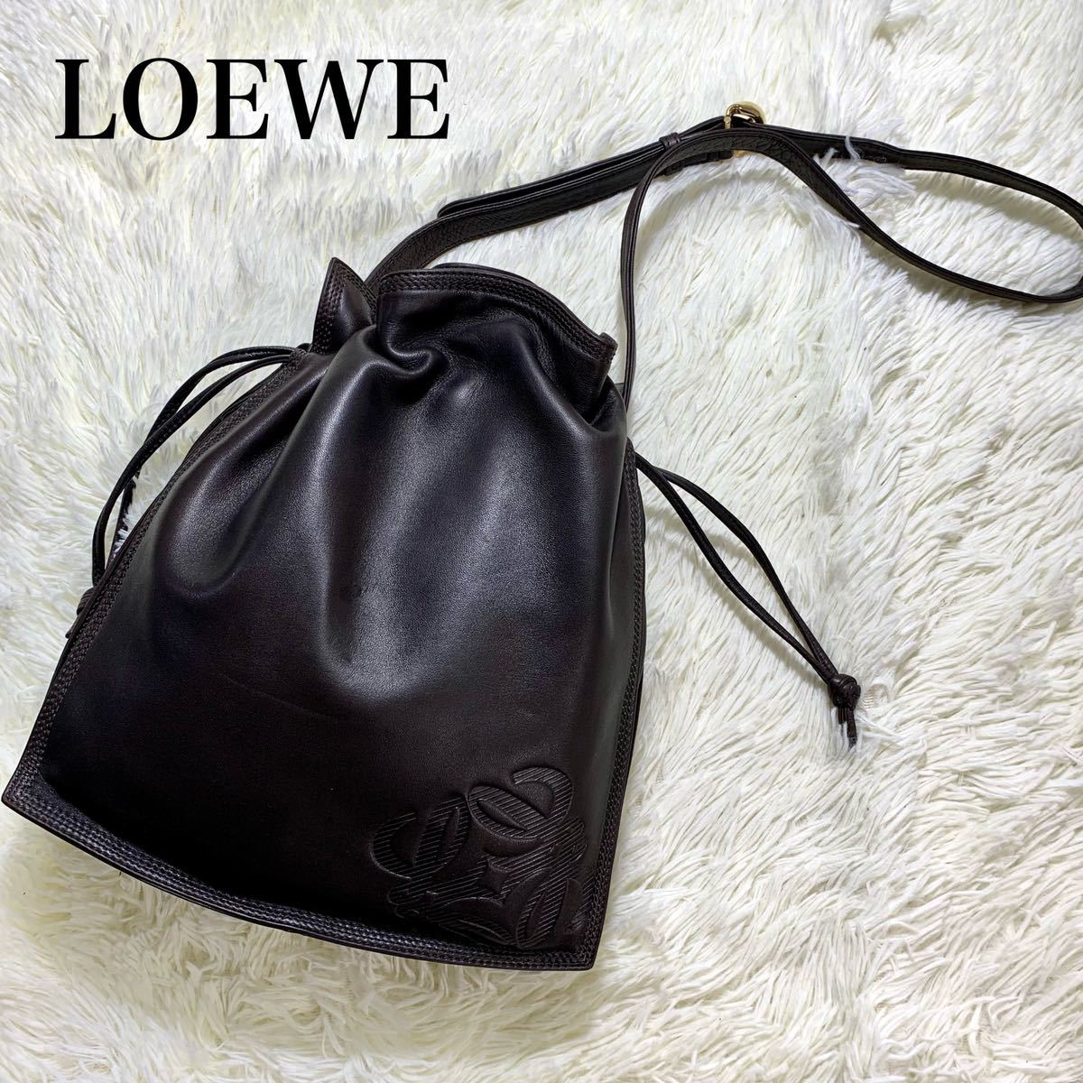 美品!LOEWE ロエベ フラメンコ ナッパレザー アナグラム ショルダー