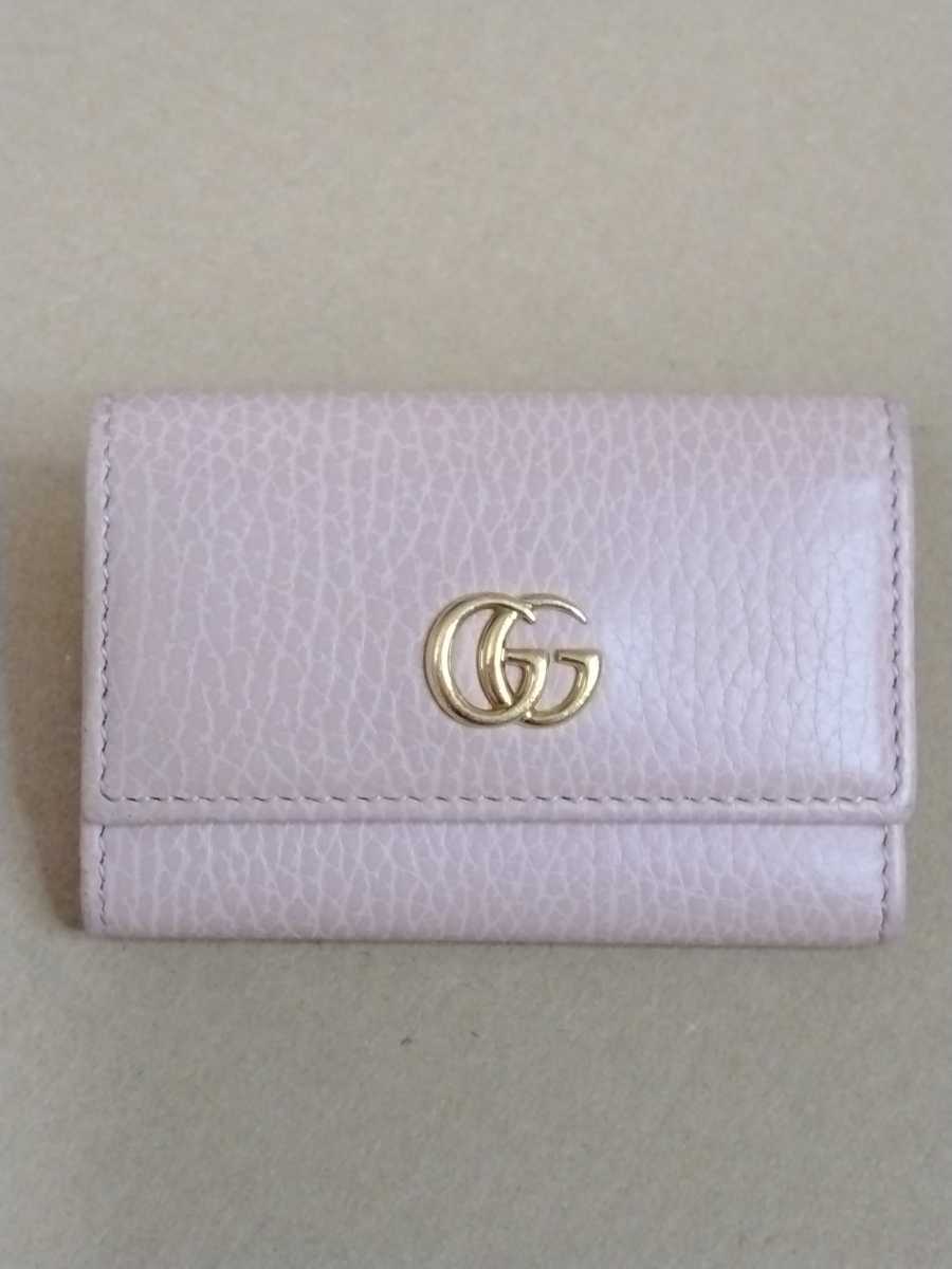 グッチ　GUCCI　プチマーモント　レッド　赤　GG金具ロゴ　６連　キーケース