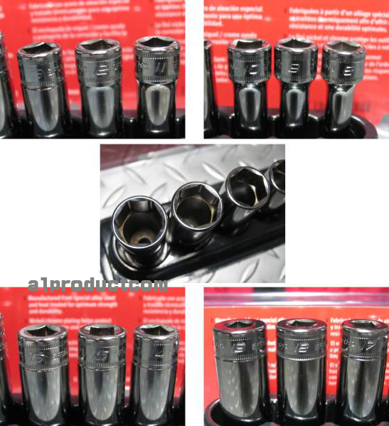 スナップオン Snap-on 差込角3/8(9.5mm) 6ポイントDEEPソケットセット