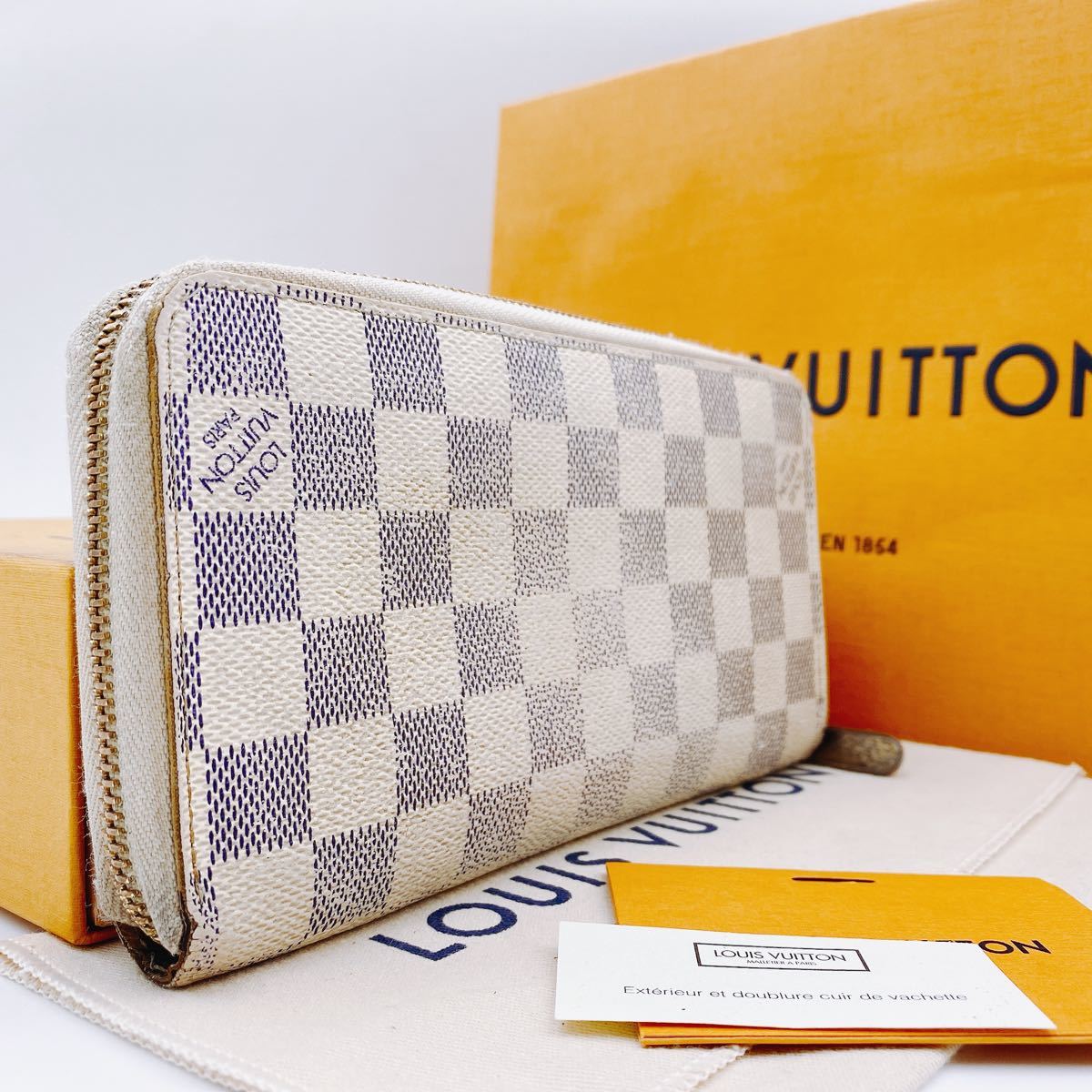 A566【正規品】LOUIS VUITTON ルイヴィトン ダミエ アズール ジッピー
