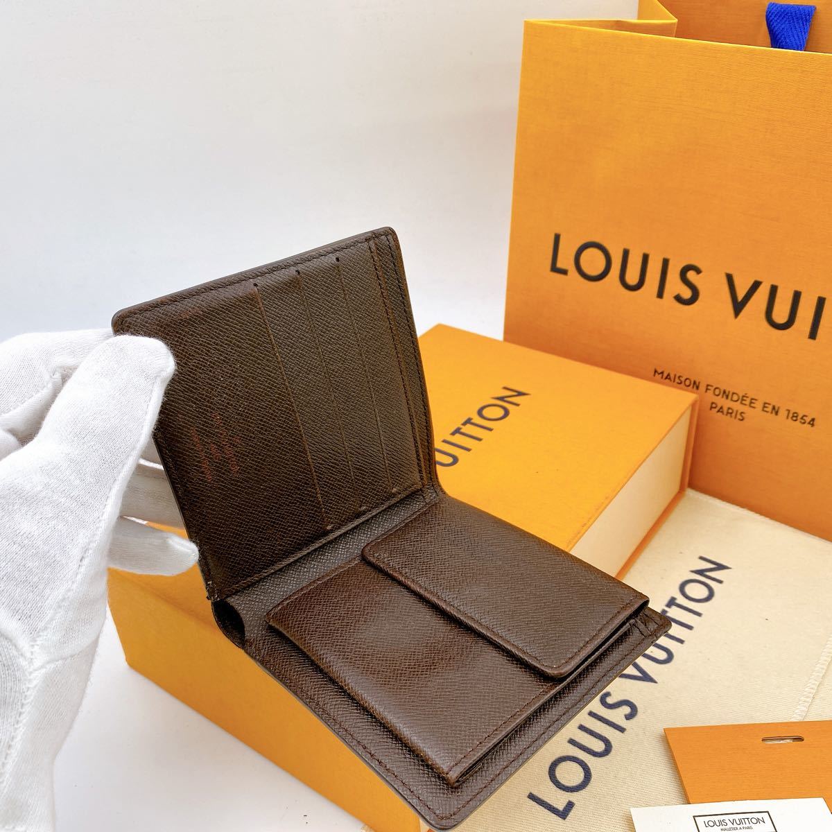 A645【美品】LOUIS VUITTON ルイヴィトン ダミエ ポルトフォイユ