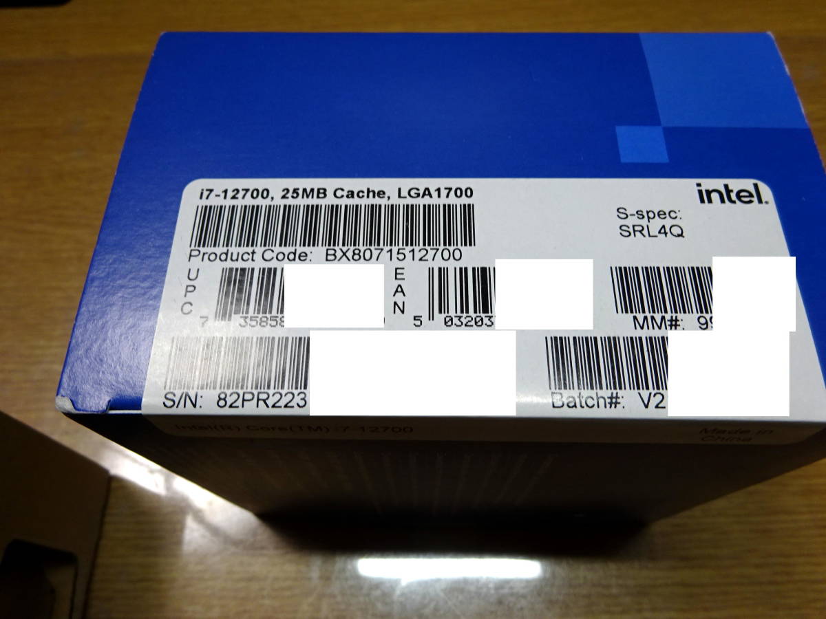 ◇新品同様◇intel Core i7-12700◇12コア/20スレ◇25Mキャッシュ
