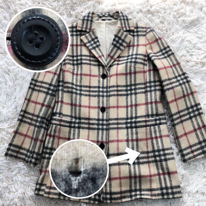 BURBERRY LONDON ウールチェスターコート ノバチェック BURBERRY LONDON ブラウン ノバチェック ウール チェスターコート