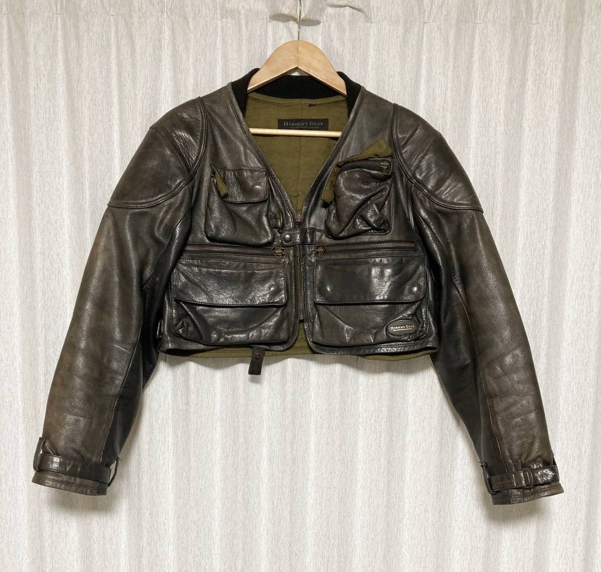 安心の定価販売 シングル ブラック ハロルドギア Sサイズ 革ジャン