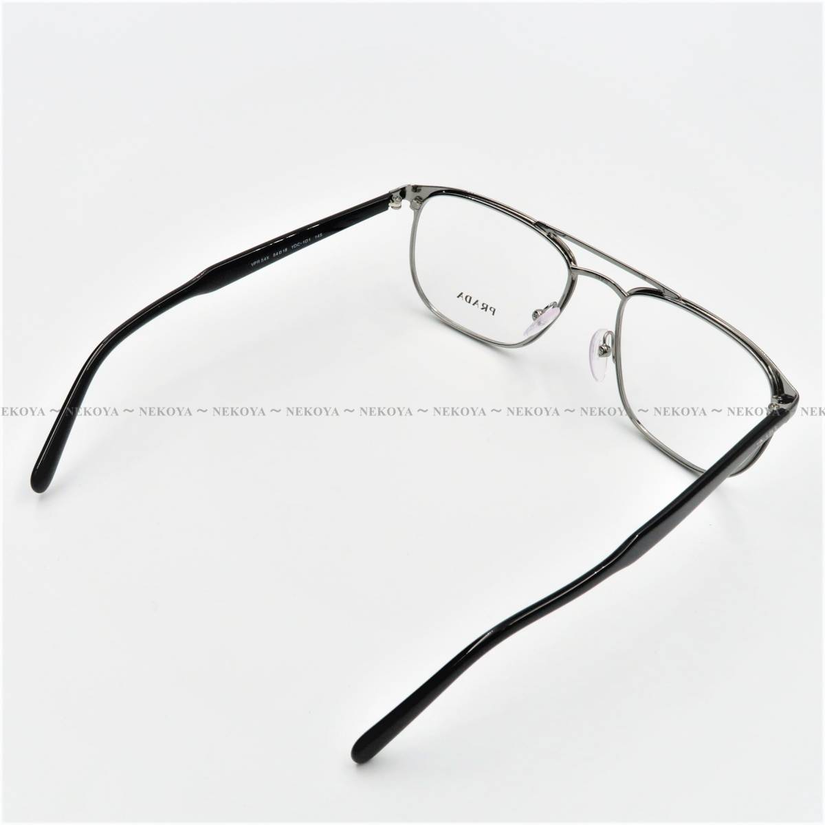 PRADA VPR 54X YDC-1O1 メガネ 眼鏡 VPR10U フレーム ブラック×シルバー 121 メガネ プラダ