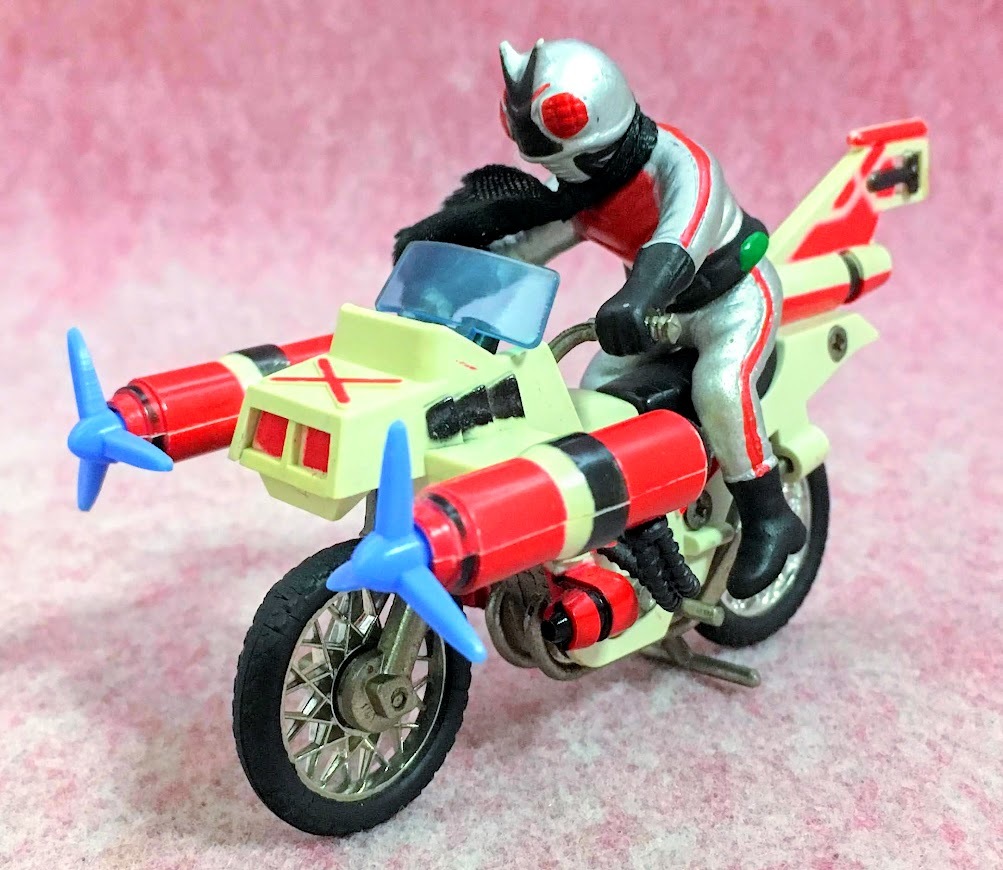  sending 300 jpy ~ that time thing! poppy [ Kamen Rider X Cruiser ] coloring settled figure retro Vintage toy po pini ka valuable Kamen Rider X