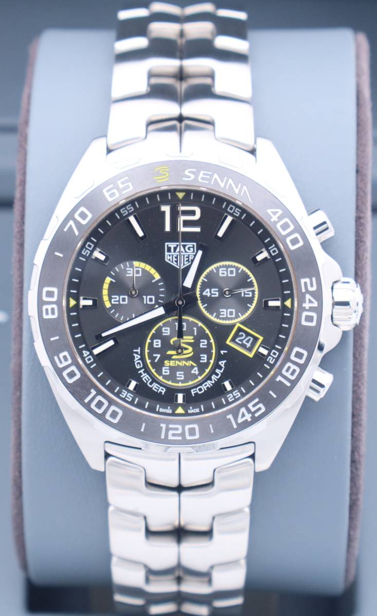 ■新品未使用■最落なし■タグホイヤー CAZ101AF.BA0637 フォーミュラ1 グレー メンズ TAG HEUER クロノグラフ アイルトン・セナ　クォーツ_画像1