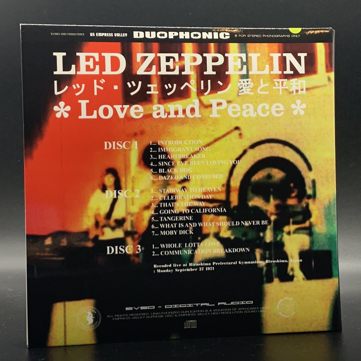 LED ZEPPELIN : PEACE AND LOVE HIROSHIMA「愛と平和」 EMPRESS VALLEY