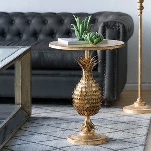  современный под старину роскошный Gold цвет ананас. узор. боковой стол ананас. кофе стол 