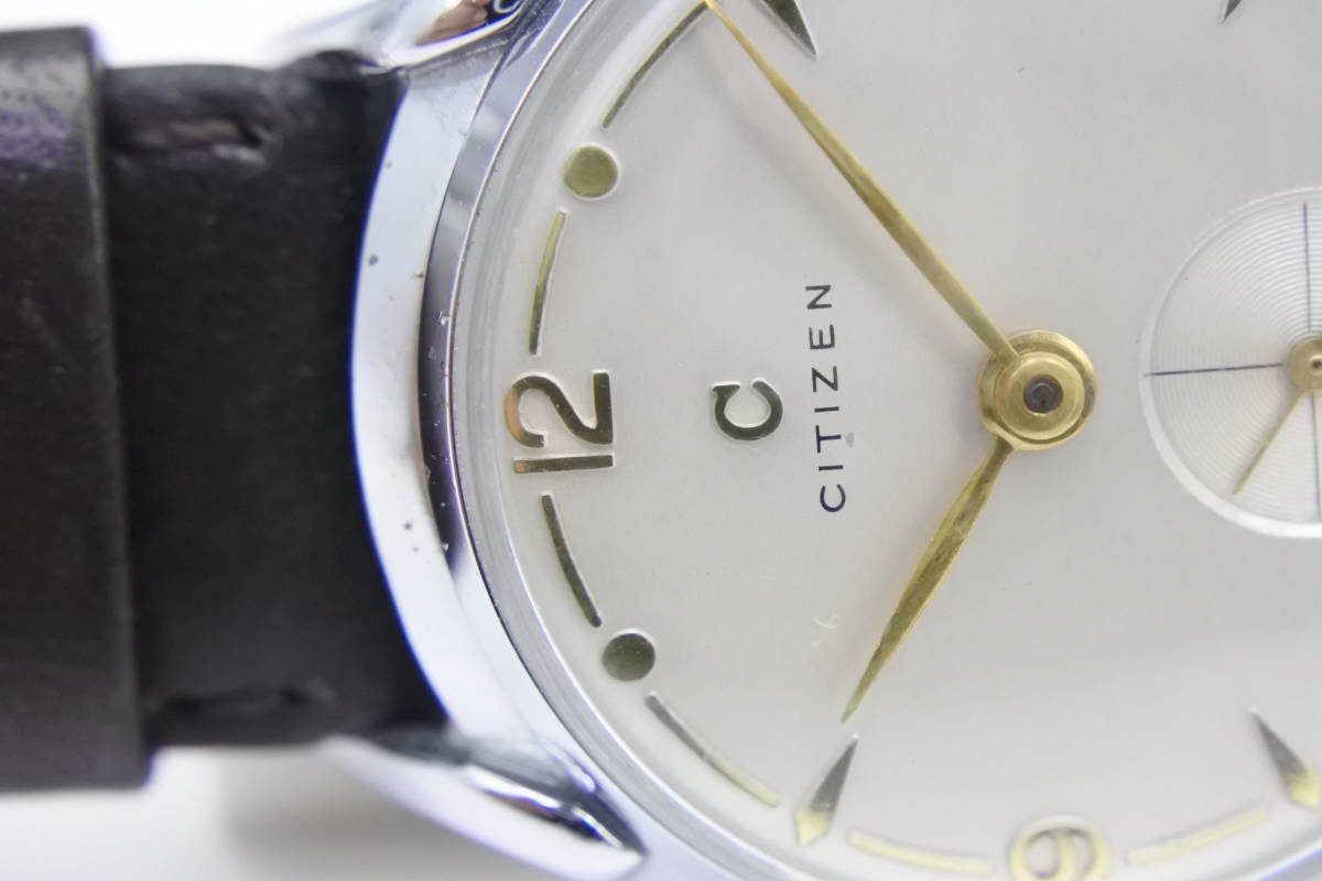 貴重1940～1950年頃 シチズン CITIZEN Cマーク スモールセコンド 手巻き紳士腕時計 お洒落美品