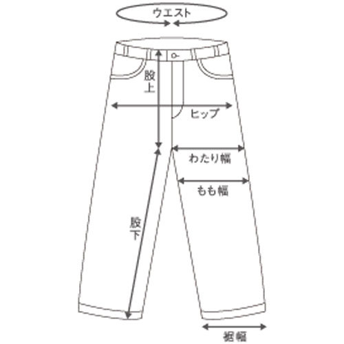 ボーダー柄 ロールアップ ストレートデニム インディゴ 76cm_画像9