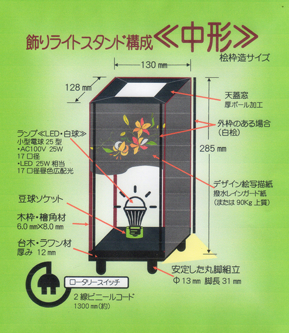 安らぎの灯り　家紋の宿り木＝丸に揚羽蝶　LED・厚上質紙張貼・軽量／MK-051_画像10