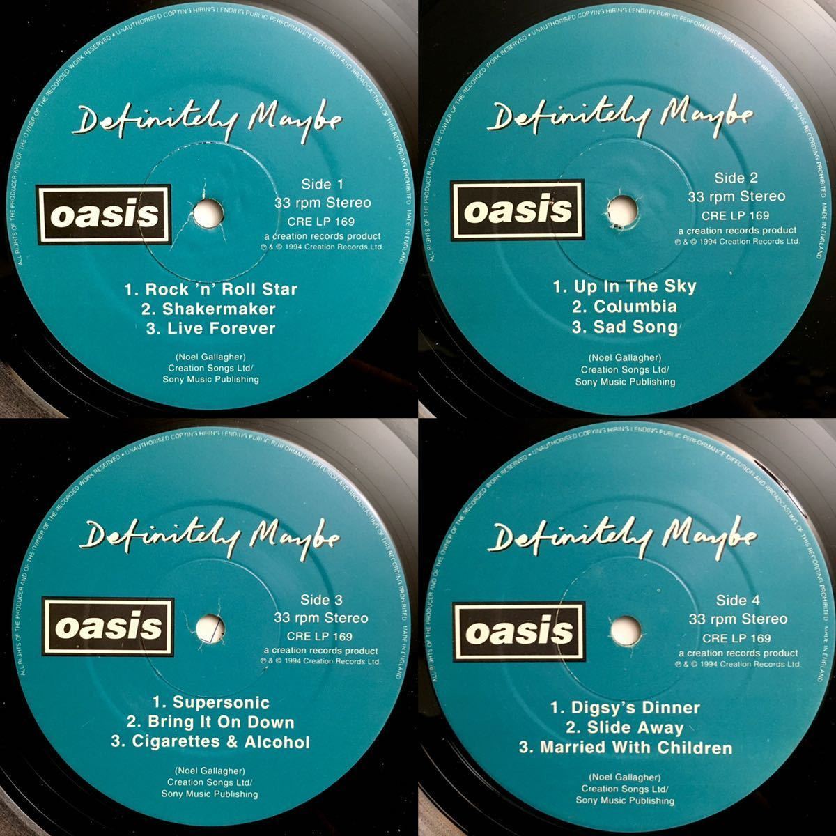 ☆2LP☆UKオリジナル盤☆Oasis / Definitely Maybe Creation Records