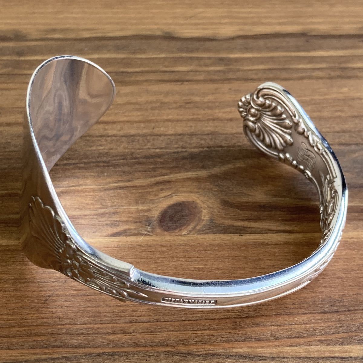 Tiffany & Co. ティファニー English King アンティーク スプーン バングル ブレスレット シルバー 銀メッキ メンズ レディース 銀食器