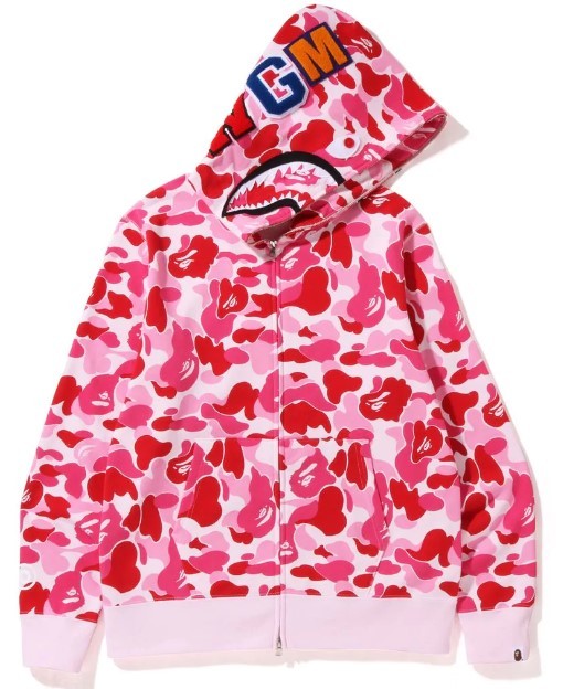 ☆２XL☆ Bape BIG ABC CAMO PINK SHARK FULL ZIP HOODIE ベイプ