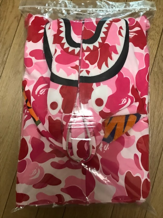 ☆２XL☆ Bape BIG ABC CAMO PINK SHARK FULL ZIP HOODIE ベイプ