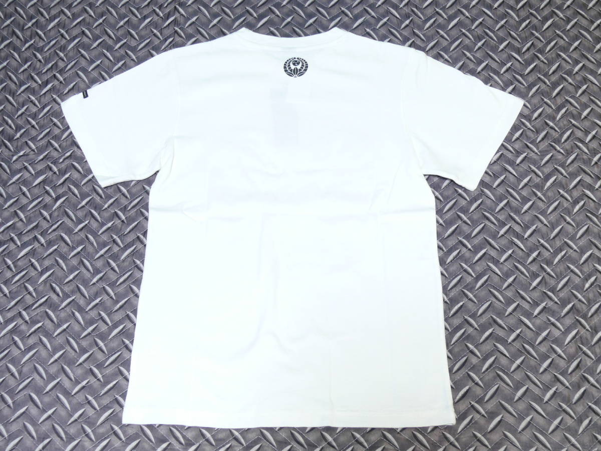 ♪CROPPED HEADS(クロップドヘッズ) 武士髑髏プリント◆半袖Tシャツ◆カラー：ホワイト系◆SIZE：S◆未使用_♪クロップドヘッズ 武士髑髏プリント