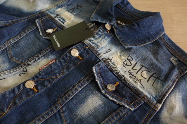 新品 即決 イタリア製 正規品 ディースクエアード デニムジャケット Gジャン デニム サイズ50 オシャレ＆上質逸品