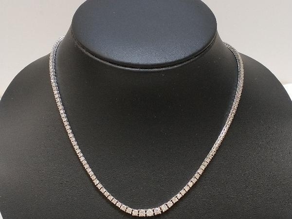 Pt850 プラチナ 5.00ct ダイヤモンド ネックレス 全長約40cm 総重量約