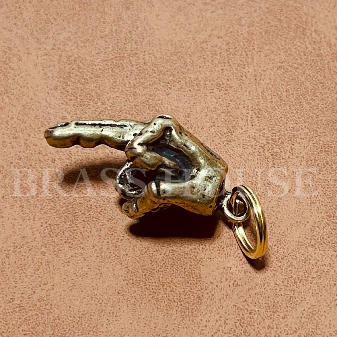 A17 brass made FUCKfak key holder ( middle finger ) accessory Vintage . departure brass key chain bike key ring key chain 