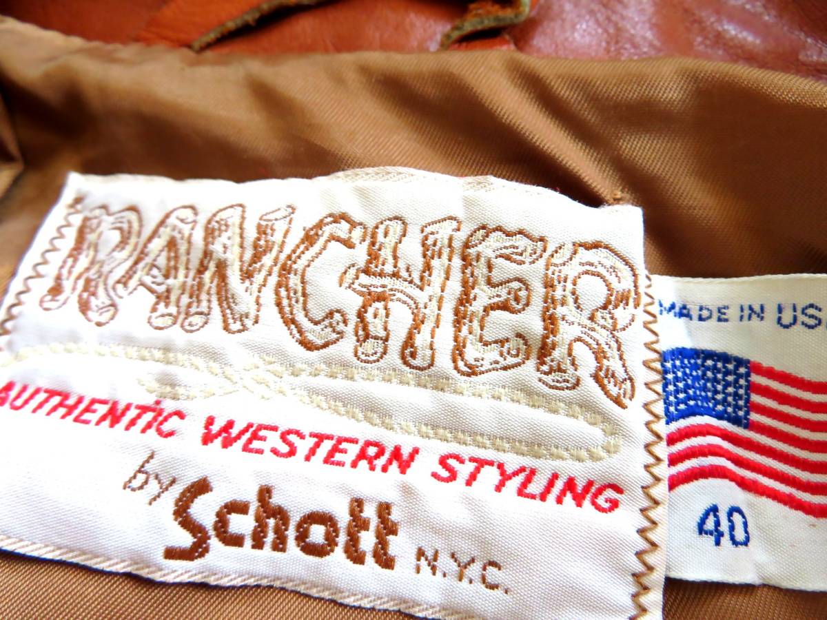●【ト葛】USA Schott ショット ウエスタン レザー ジャケット まとめ売り セット スエード ブラック ブラウン メンズ CB000ZZG24_画像7