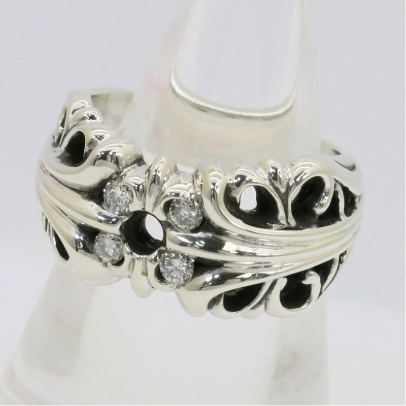 買蔵 Chrome Hearts K＆T ダイヤモンド リング シルバー メンズ 指輪