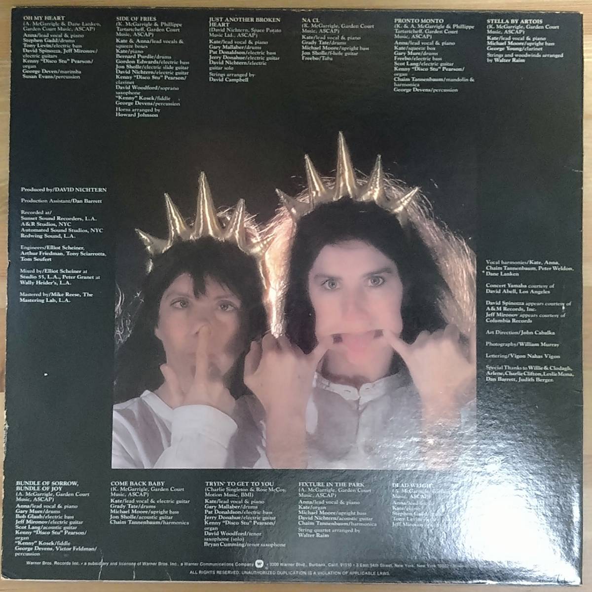 KATE & ANNA McGARRIGLE / PRONT MONTO* PROMOTIONAL COPY( прослушивание запись )LP запись 