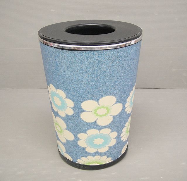 [NG049] retro pop floral print waste basket cover attaching . go in .. inserting dumpster Showa Retro 