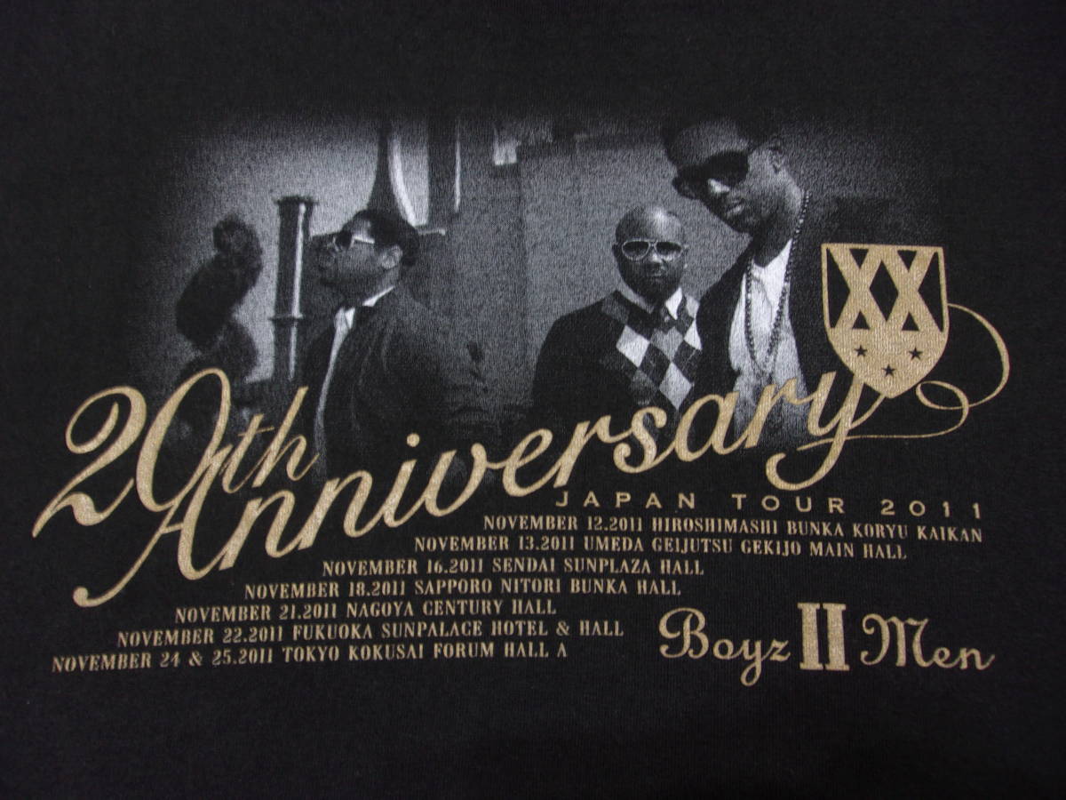 Boyz II Men 20th Anniversary Japan Tour 2011 Tシャツ M ボーイズIIメン 20周年ジャパンツアー R&B motown new edition_画像5