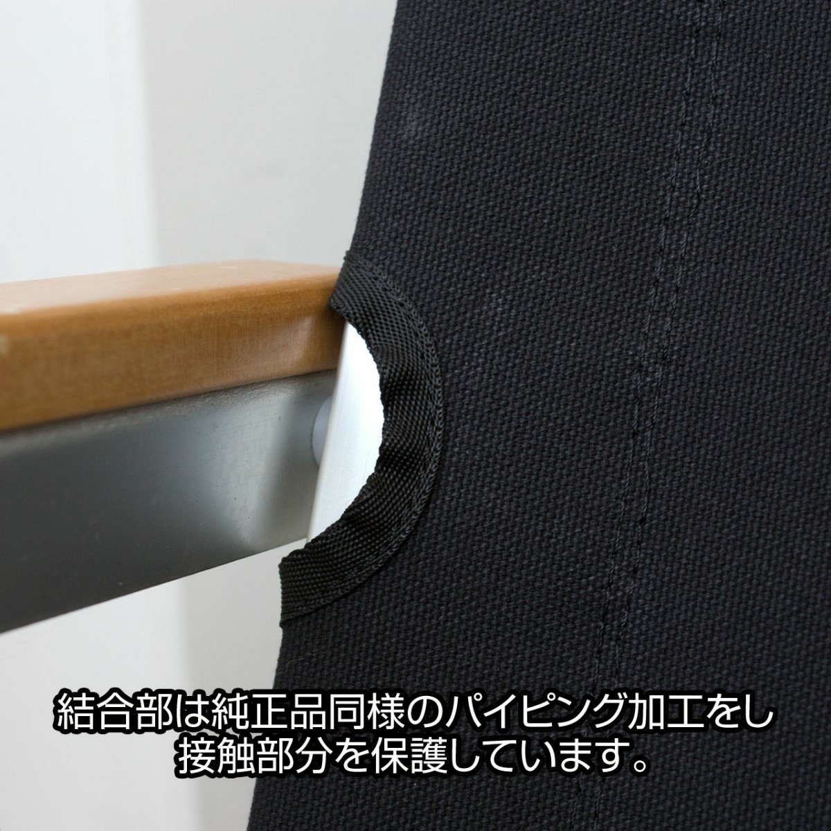 コールマン コンパクト フォールディングチェア 張り替えDIYキット 布交換(背面ポケット・ネジ付)BK