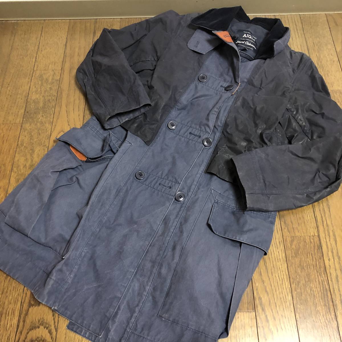 A24 NIGEL CABOURN × AIGLE wax do cotton jacket re Anayi gel ke-bon regular price 15 ten thousand jpy 