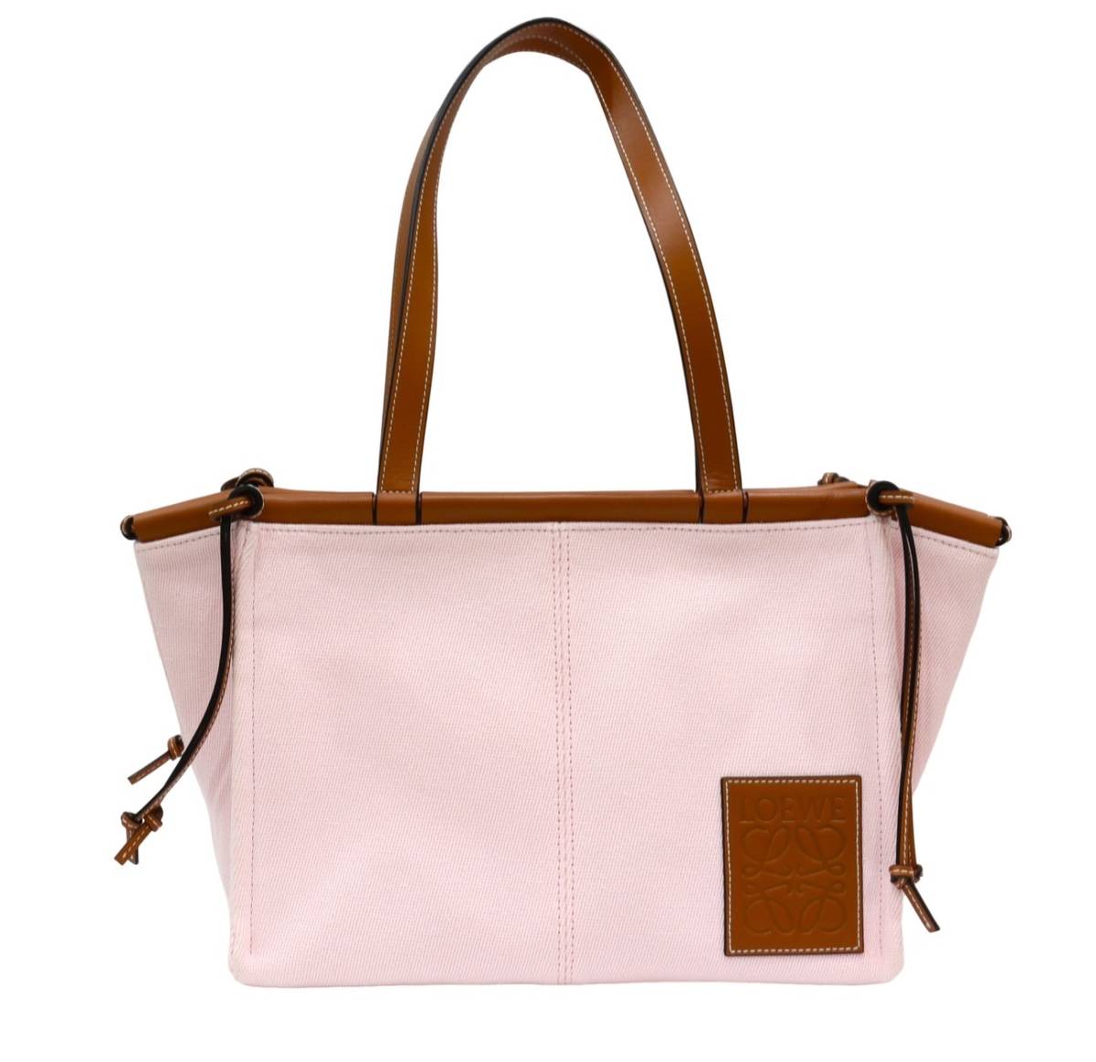 LOEWE ロエベ クッショントート スモールバッグ キャンバス×レザー