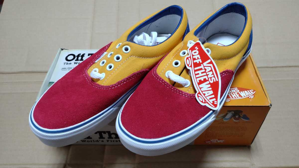 新品未使用品 VANS ERA　レッドXイエローXブルー 海外限定モデル　US6 W'S US7.5 バンズ エラ