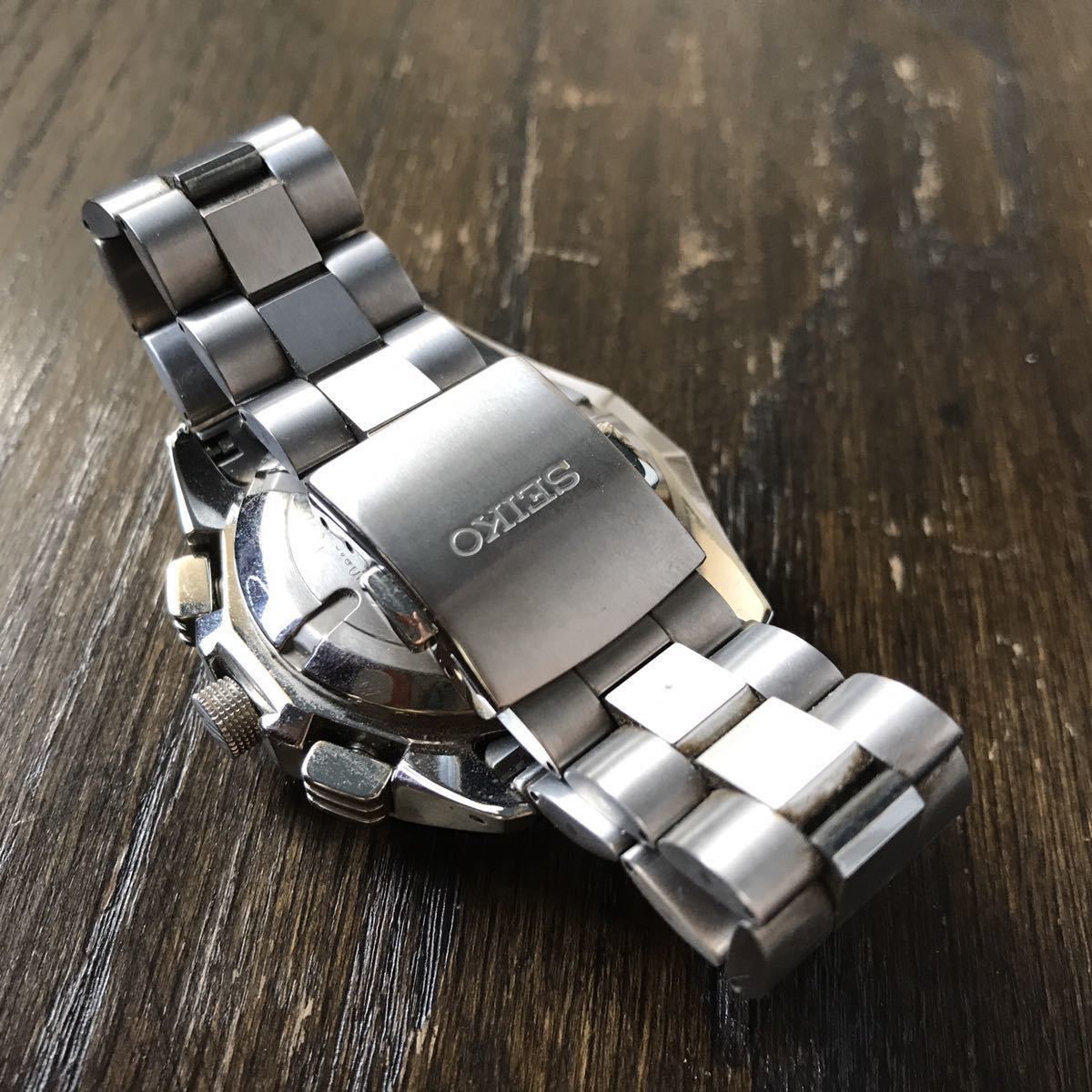 セイコー Seiko イグニッション キネティッククロノグラフ 7L22 チタン
