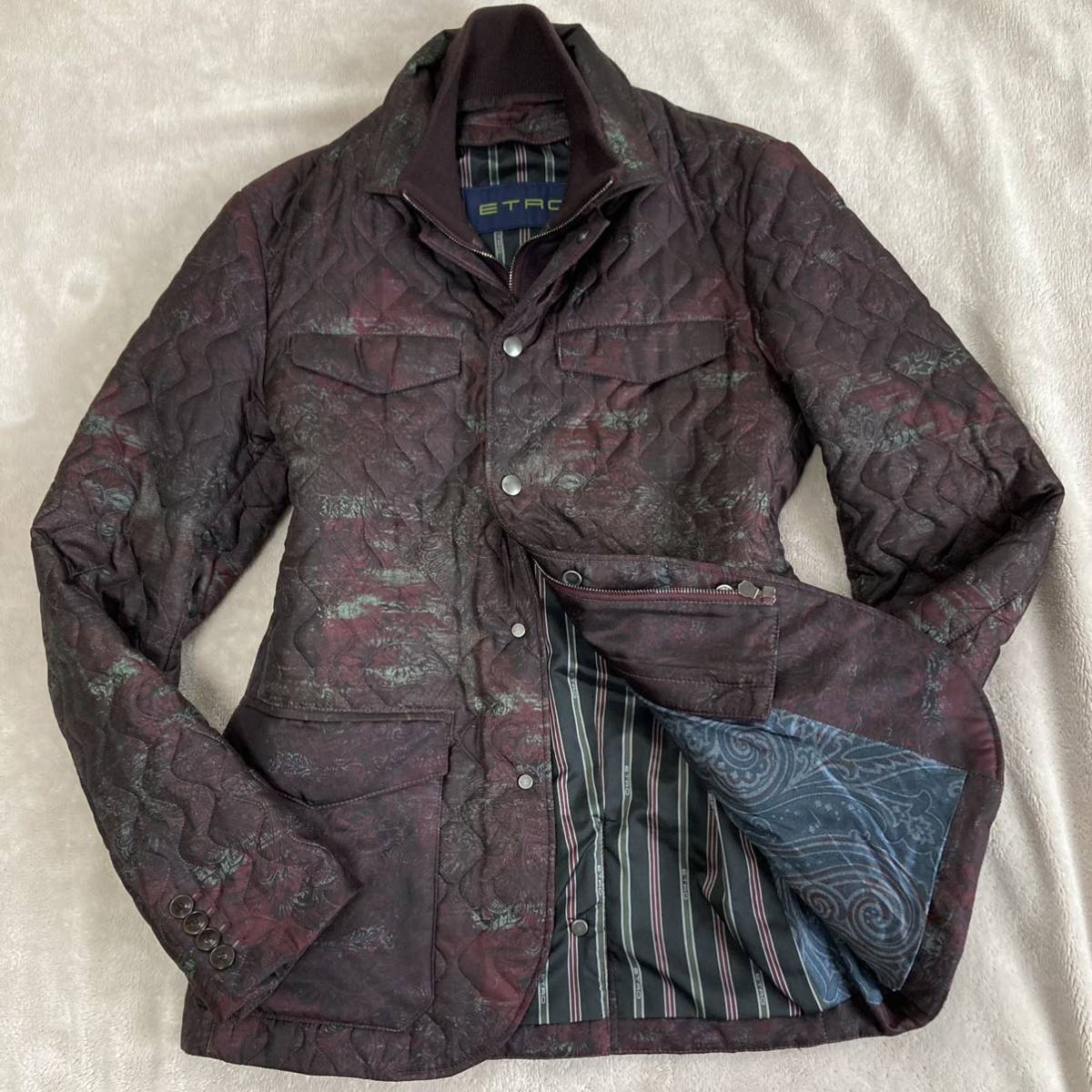 ☆ほぼ新品☆圧巻の総柄☆エトロ ETRO キルティングジャケット