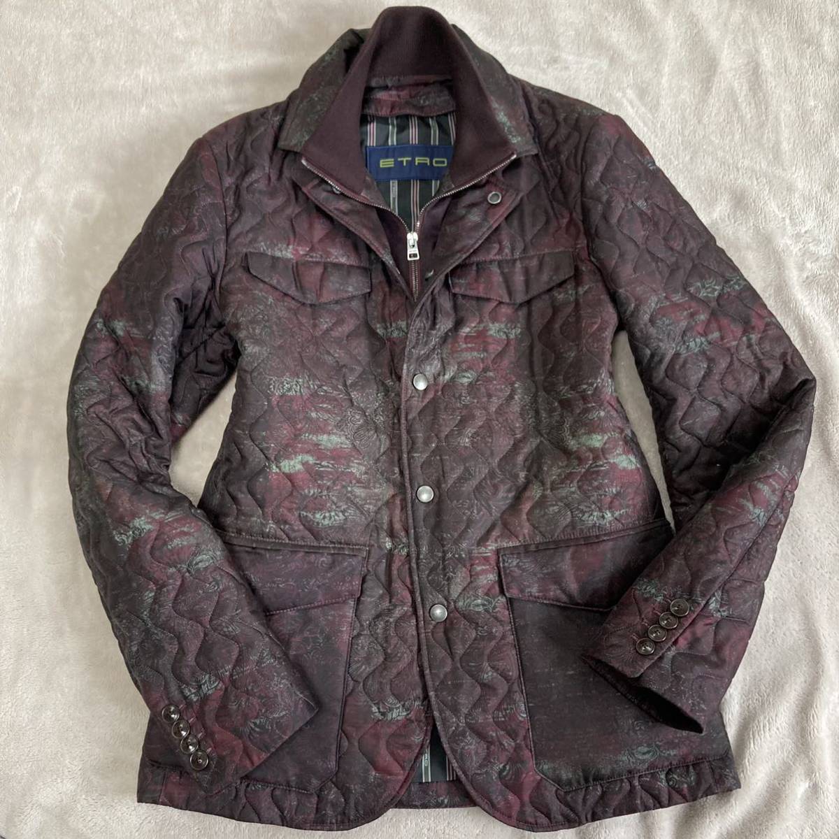 ☆ほぼ新品☆圧巻の総柄☆エトロ ETRO キルティングジャケット