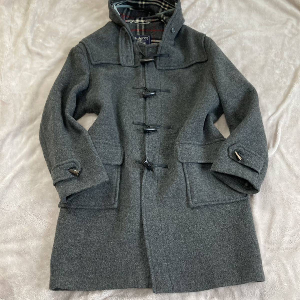 ☆極美品☆大きめサイズ☆バーバリーズ ウールフード ダッフルコート