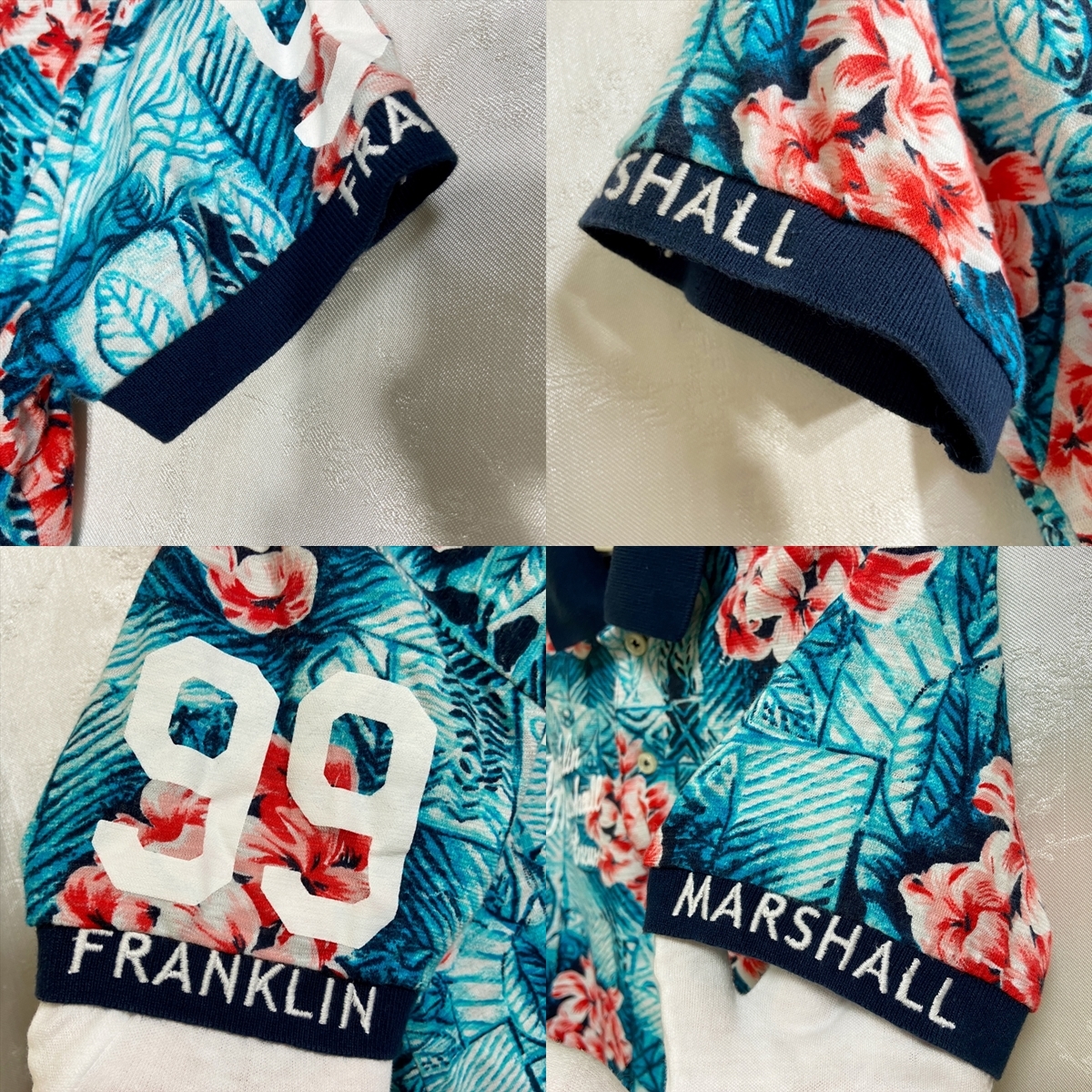 美品 FRANKLIN MARSHALL フランクリンマーシャル ポロシャツ 半袖 花柄