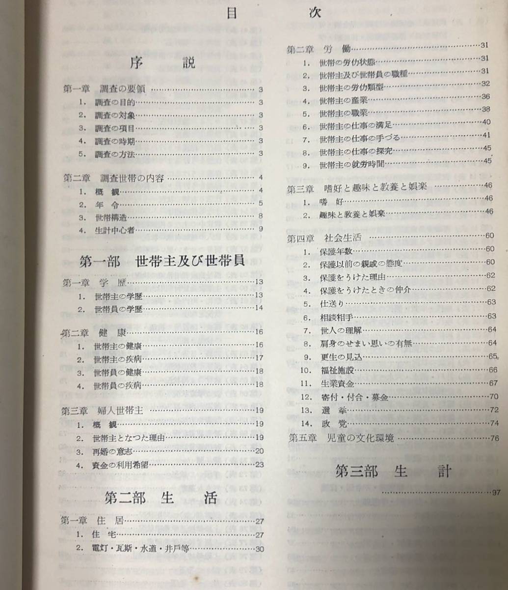 昭31[被保護世帯生活実態調査報告 昭和30年度]東京都民生局 161P