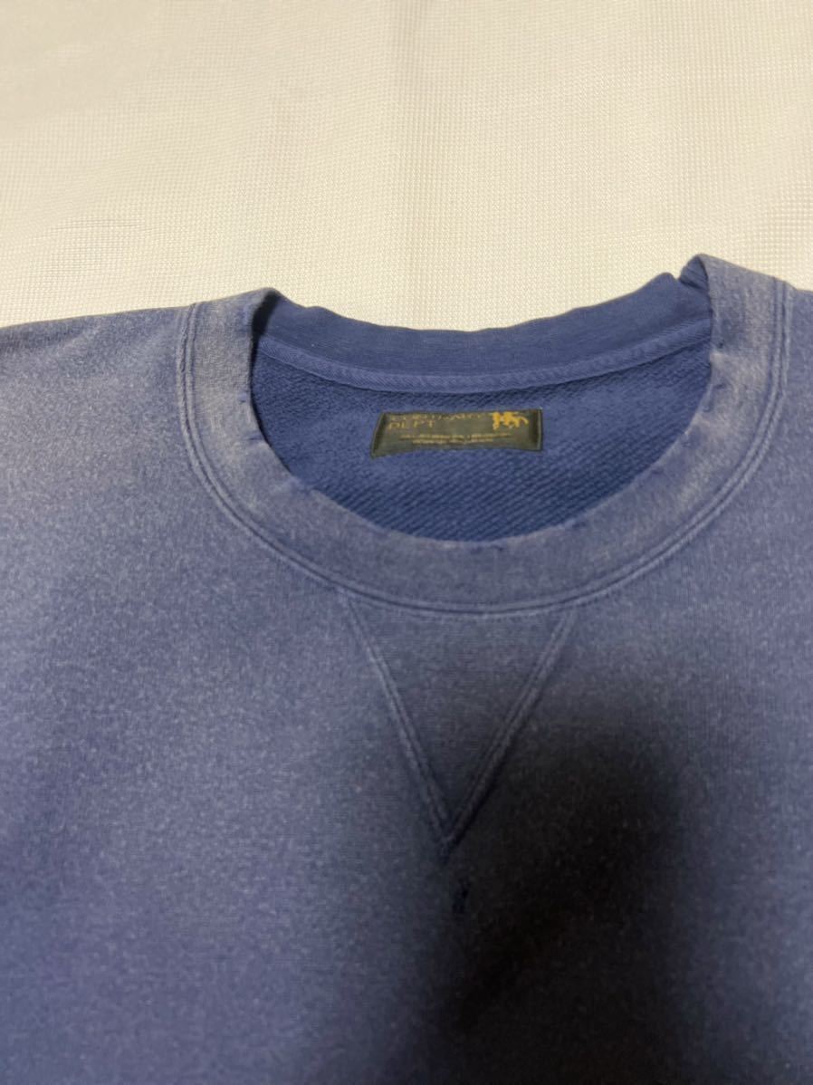 visvim 22 CONTRARY DEPT JUMBO SB SWEAT 3/4 NAVY 3 新品未使用品