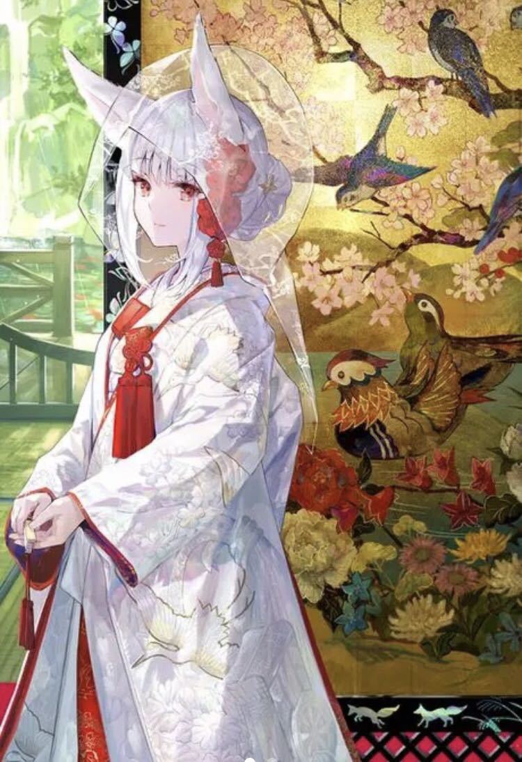 絵師100人展12 藤ちょこ 先生 複製原画 狐の嫁入り おもちゃ キャラクターグッズ