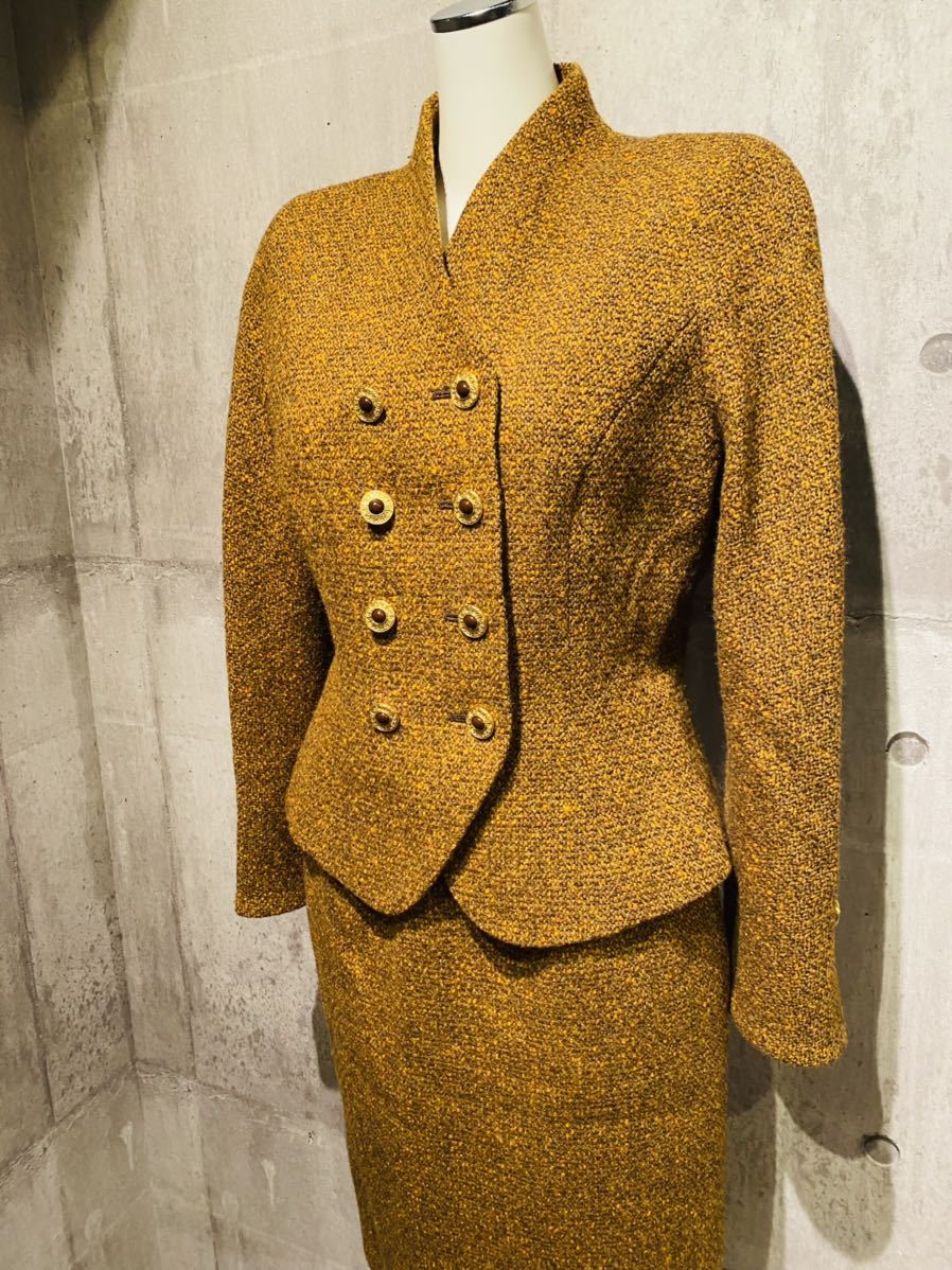 美品 Christian Dior ディオール セットアップ スーツ 金ボタン 美品 Christian Dior ディオール セットアップ スーツ 金ボタン
