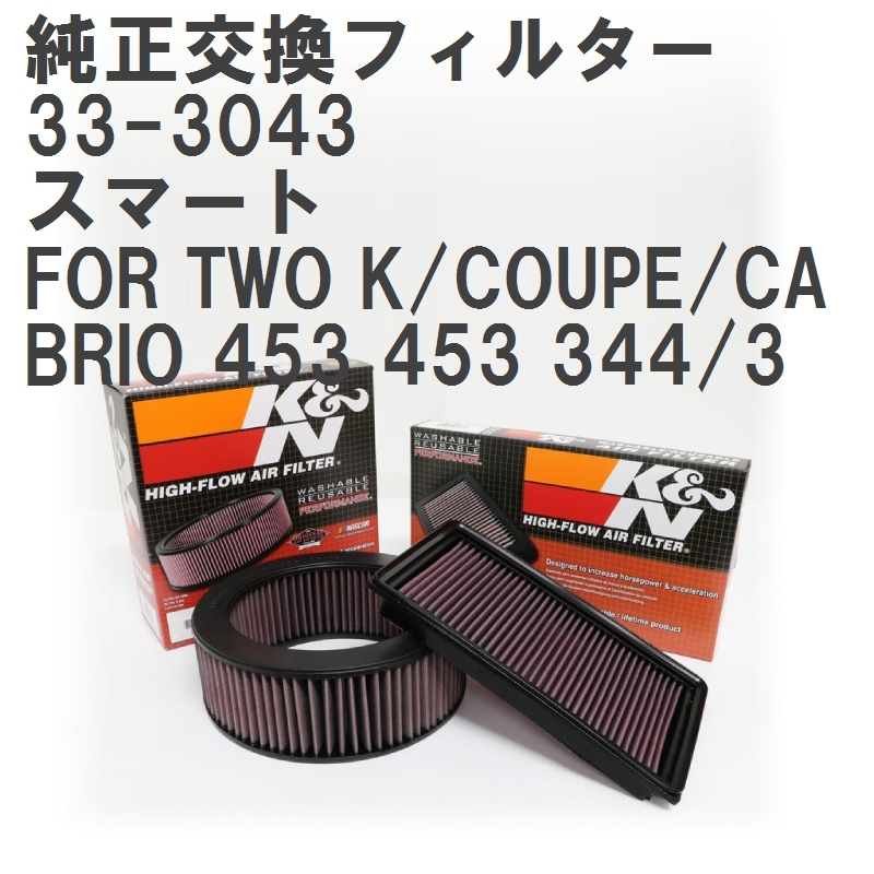 【GruppeM】 K&N 純正交換フィルター 2810900000 スマート FOR TWO K/COUPE/CABRIO 453 453 344/362 16- [33-3043]