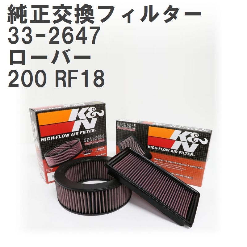 【GruppeM】 K&N 純正交換フィルター ローバー 200 RF18 97-99 [33-2647]