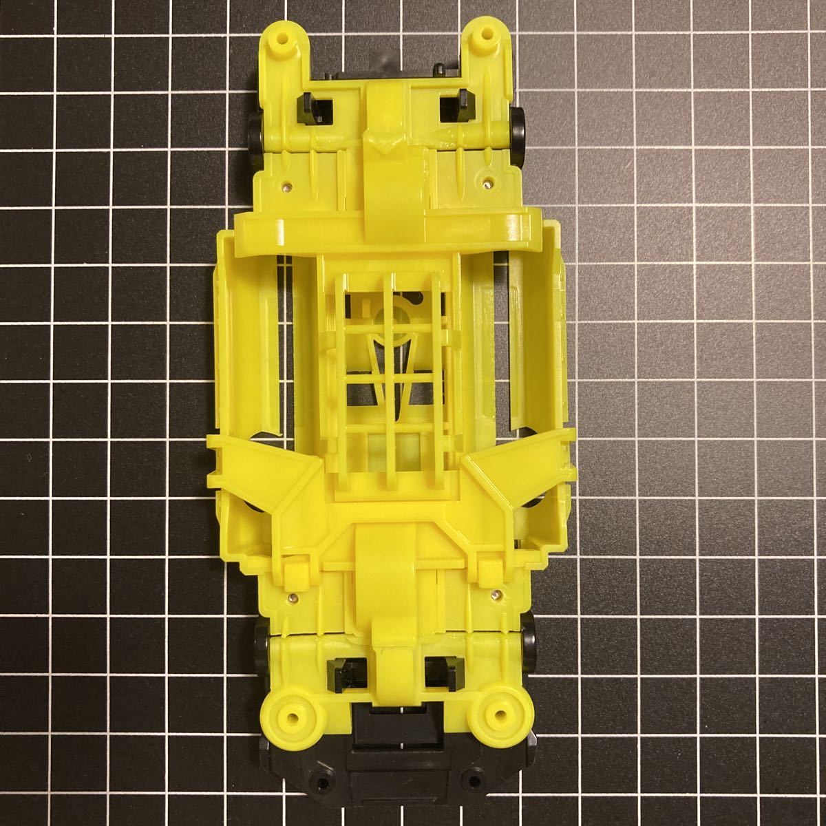  Mini 4WD CNC processing! MS flexible final product old chassis black × fluorescence yellow Tamiya TAMIYA i