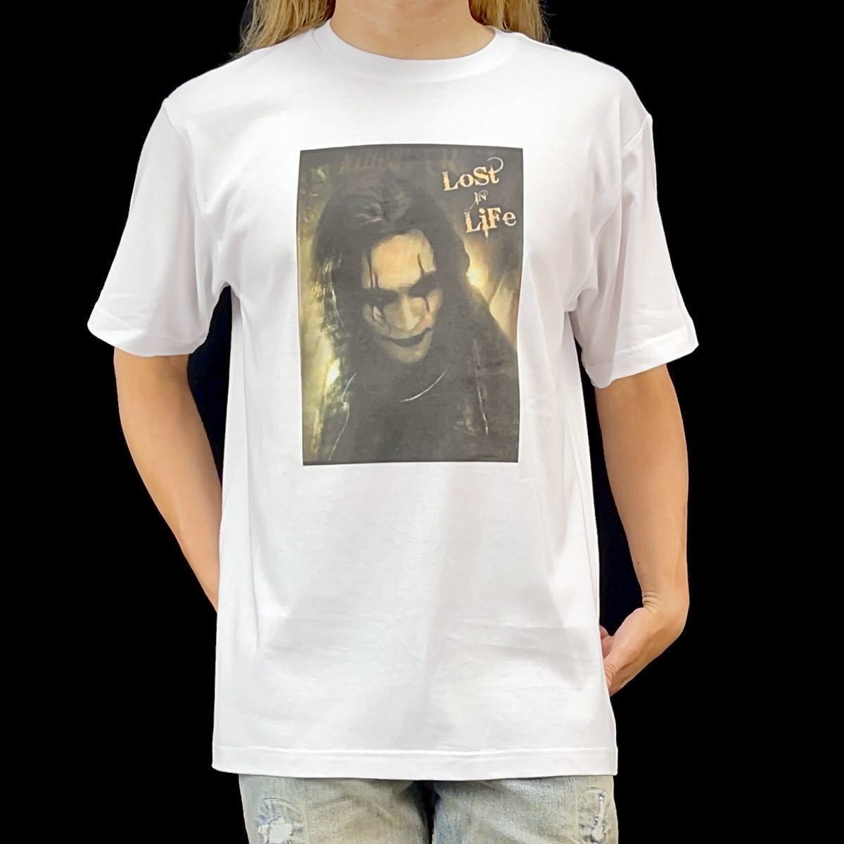 新品 クロウ飛翔伝説 THE CROW エリック ブランドン ブルース リー ハロウィン ダークヒーロー 映画 Tシャツ Mサイズ タイト スリム ビッグ